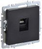 Розетка компьютерная BRITE RJ45 кат.5E черный РК10-БрЧ BR-K10-1-K02