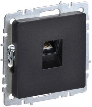 Розетка компьютерная BRITE RJ45 кат.5E черный РК10-БрЧ BR-K10-1-K02