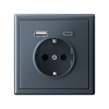 Зарядка USB (А+С) с розеткой ArtGallery (грифель) GAL000732