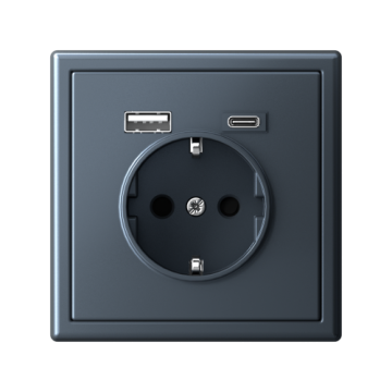 Зарядка USB (А+С) с розеткой ArtGallery (грифель) GAL000732