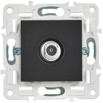 Розетка TV оконечная IEK SKANDY SK-A12Bl (черный) SK-A10-O-K02