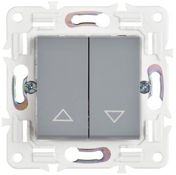Выключатель жалюзи IEK SKANDY 10А SK-V12Gr (серый) SK-V15-0-10-K03