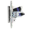 Розетка компьютерная IEK SKANDY RJ45 кат.6 SK-K02N (никель) SK-K10-2-K50
