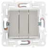 Выключатель 3-клавишный IEK SKANDY 10А SK-V11N (никель) SK-V30-0-10-K50