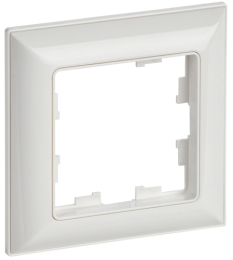 Рамка 1-м BRITE DECOR Белый 3D-форма РУ-1-Бр BR-M12-12-K01
