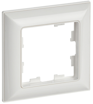 Рамка 1-м BRITE DECOR Белый 3D-форма РУ-1-Бр BR-M12-12-K01