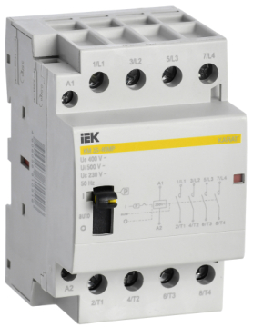 Контактор IEK модульный с ручным упр. КМ25-40МР 25А AC 4НО MKK22-25-40