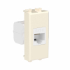 Компьютерная розетка DKC Avanti RJ-45 кат. 6 без шторки 1 модуль (ванильная дымка) 4405691