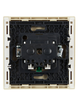 Розетка с заземлением FORTE&PIANO безвинтовые зажимы 16А FP414 (ваниль) FP-R11-16-1-K10