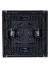 Розетка без заземления со шторками FORTE&PIANO 10А FP517 (сталь) FP-R13-10-K46