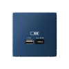 Розетка USB ArtGallery тип А/тип С высокоскор. заряд 45W QC PD (аквамарин) GAL001129