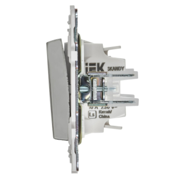 Выключатель 3-клавишный IEK SKANDY 10А SK-V11N (никель) SK-V30-0-10-K50