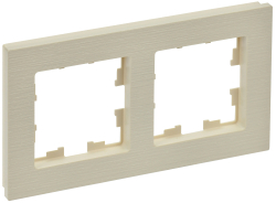 Рамка 2-м BRITE DECOR Бежевый рифленый РУ-2-Бр BR-M22-51-K10