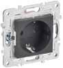 Розетка IEK SKANDY с заземлением без шторок 16А SK-R05T (титан) SK-R11-16-K48