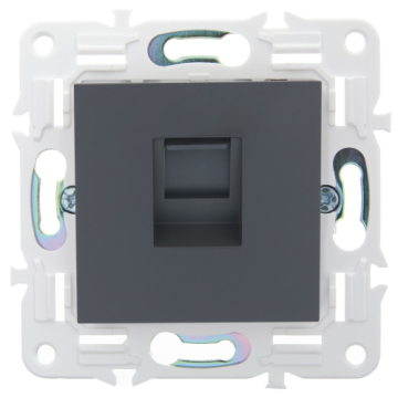 Розетка компьютерная IEK SKANDY RJ45 кат.5E SK-K01T (титан) SK-K10-1-K48