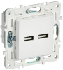 Розетка USB A+A 3,1А IEK SKANDY SK-R15W (арктический белый) SK-U21-D31-K01