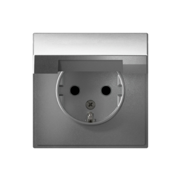 Розетка ArtGallery с крышкой IP20 (алюминий) GAL000346