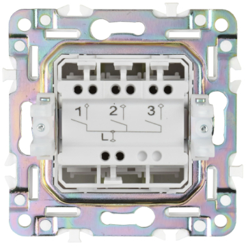 Выключатель 3-клавишный IEK SKANDY 10А SK-V11G (мятный) SK-V30-0-10-K06