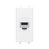 Компьютерная розетка Avanti RJ-45 модульная кат. 5е 1 модуль (белое облако) 4400661