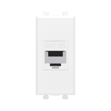 Компьютерная розетка Avanti RJ-45 модульная кат. 5е 1 модуль (белое облако) 4400661