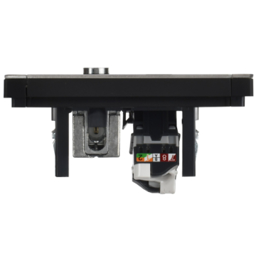 Розетка TV+RJ45 кат.5E FORTE&PIANO FP736M (металл никель) FP-AK20-1-M-K50