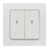 Умный беспроводной выключатель Стокгольм 2-кл. белый EKF Zigbee Сonnect RCV-ST2-WS-ZB
