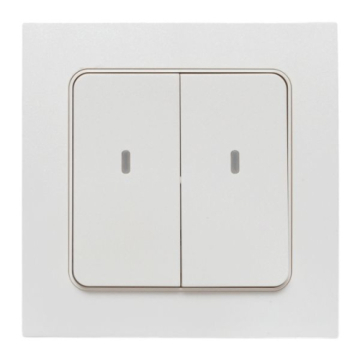 Умный беспроводной выключатель Стокгольм 2-кл. белый EKF Zigbee Сonnect RCV-ST2-WS-ZB