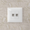 Компьютерная розетка Avanti RJ-45 без шторки в стену кат.5e двойная экранированная (Белое облако) 4400764
