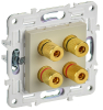 Аудиорозетка IEK SKANDY 4-ая SK-A01B (бежевый) SK-S40-K10