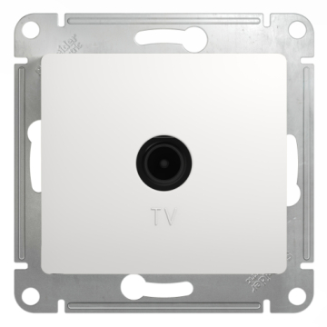 Розетка TV Glossa проходная (белый) GSL000192