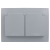 Розетка 2-ая с/з с крышкой 16А в сборе IP44 IEK SKANDY SK-R12Gr (серый) SK-R26-16-44-K03-F