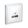 Розетка USB ArtGallery тип А/тип С высокоскор. заряд 45W QC PD (белый) GAL000129