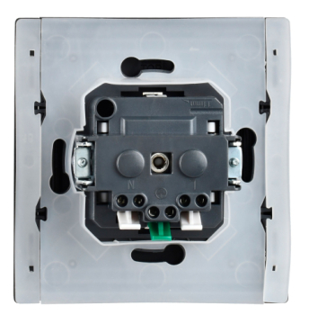 Розетка с крышкой FORTE&PIANO безвинтовые зажимы 16А IP44 FP119 (черный) FP-R16-16-1-44-K02