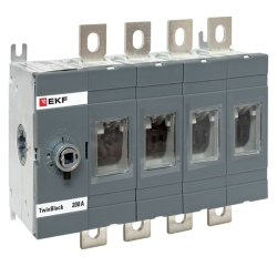 Рубильник EKF TwinBlock 200A 4P без рукоятки управления tb-s-200-4p