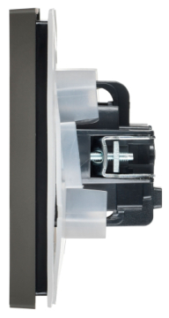 Розетка с крышкой FORTE&PIANO винтовое крепление 16А IP44 FP321 (серый) FP-R16-16-44-K03