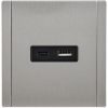 Розетка USB A+C FORTE&PIANO 3,1А  FP750M (металл никель) FP-U22-D31-M-K50