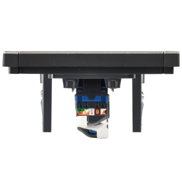 Розетка компьютерная FORTE&PIANO RJ45 кат.6 FP631M (металл шампань) FP-K10-2-M-K37