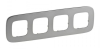 Рамка четырехместная Valena Allure (Полированная сталь) 755504