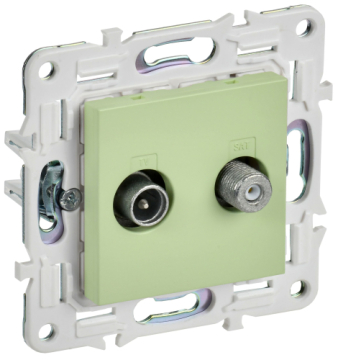 Розетка TV+SAT IEK SKANDY SK-A13G (мятный) SK-AF20-O-K06