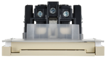 Розетка с крышкой FORTE&PIANO винтовое крепление 16А IP44 FP421 (ваниль) FP-R16-16-44-K10