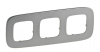 Рамка трехместная Valena Allure (Полированная сталь) 755503