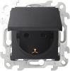 Розетка с крышкой влагозащищенная IP44 Simon 24 (графит) 2450448-038
