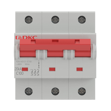 Автоматический выключатель DKC YON MD125 3P 100А 20кА (х-ка С) MD125-3C100