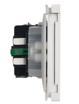 Розетка с крышкой FORTE&PIANO безвинтовые зажимы 16А IP44 FP219 (белая) FP-R16-16-1-44-K01