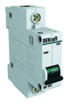 Автоматический выключатель DEKraft ВА-101 C50 4,5кА 11059DEK