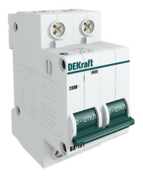 Автоматический выключатель DEKraft ВА-101 2P C10 4,5кА 11065DEK