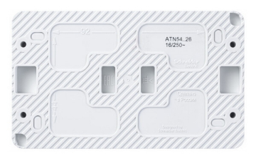Розетка двойная с/з со шторками О/У 16А IP54 AtlasDesign Profi54 (белый) ATN540126
