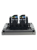 Розетка компьютерная двойная RJ45 FORTE&PIANO кат.5E FP533 (сталь) FP-K20-1-K46
