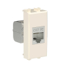 Компьютерная розетка DKC Avanti RJ-45 без шторки кат. 5е экранированная 1 модуль (ванильная дымка) 4405761