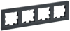 Рамка 4-м BRITE DECOR Черный глянец стекло РУ-4-2-БрЧ BR-M42-G-K02